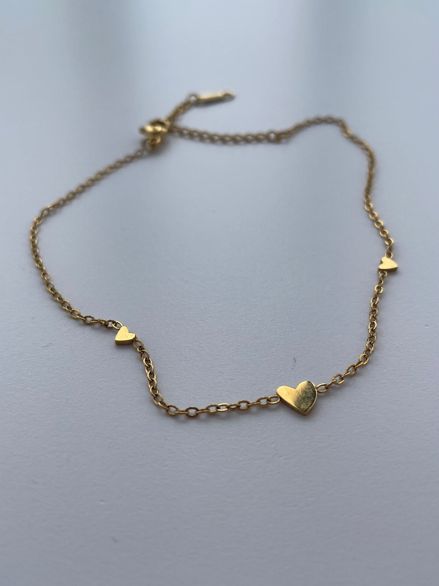 pulseira corações para tornozelo