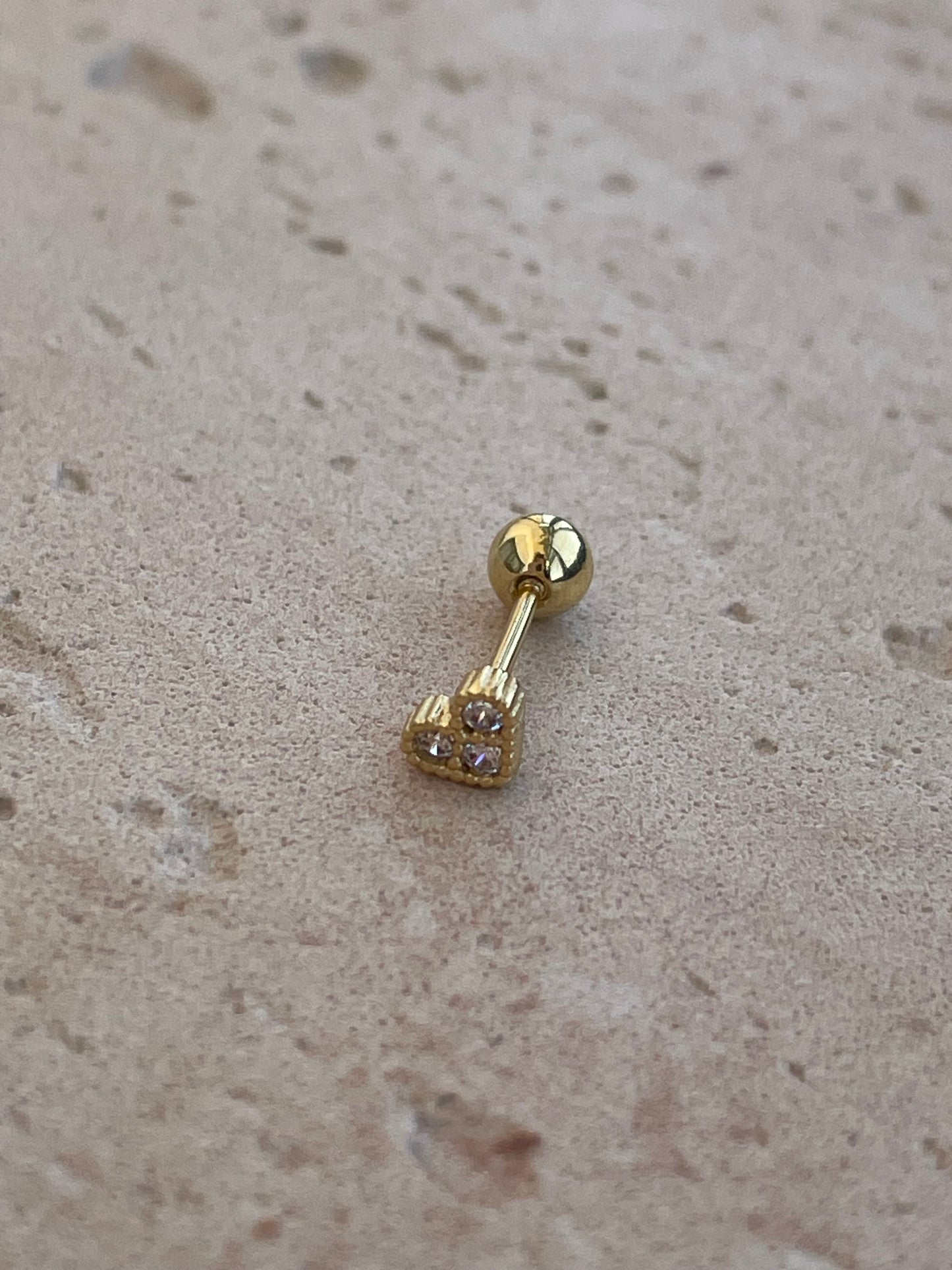 brinco piercing coração
