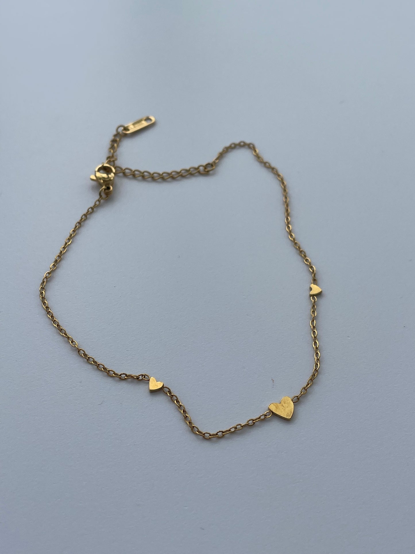 pulseira corações para tornozelo