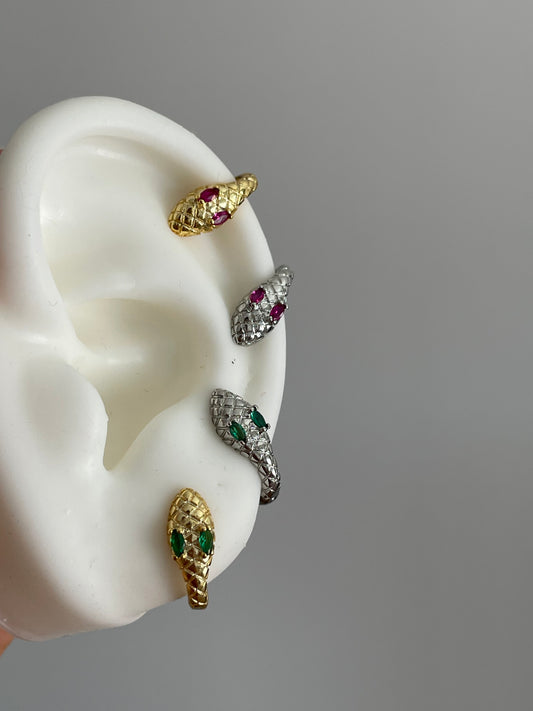 brinco piercing snake