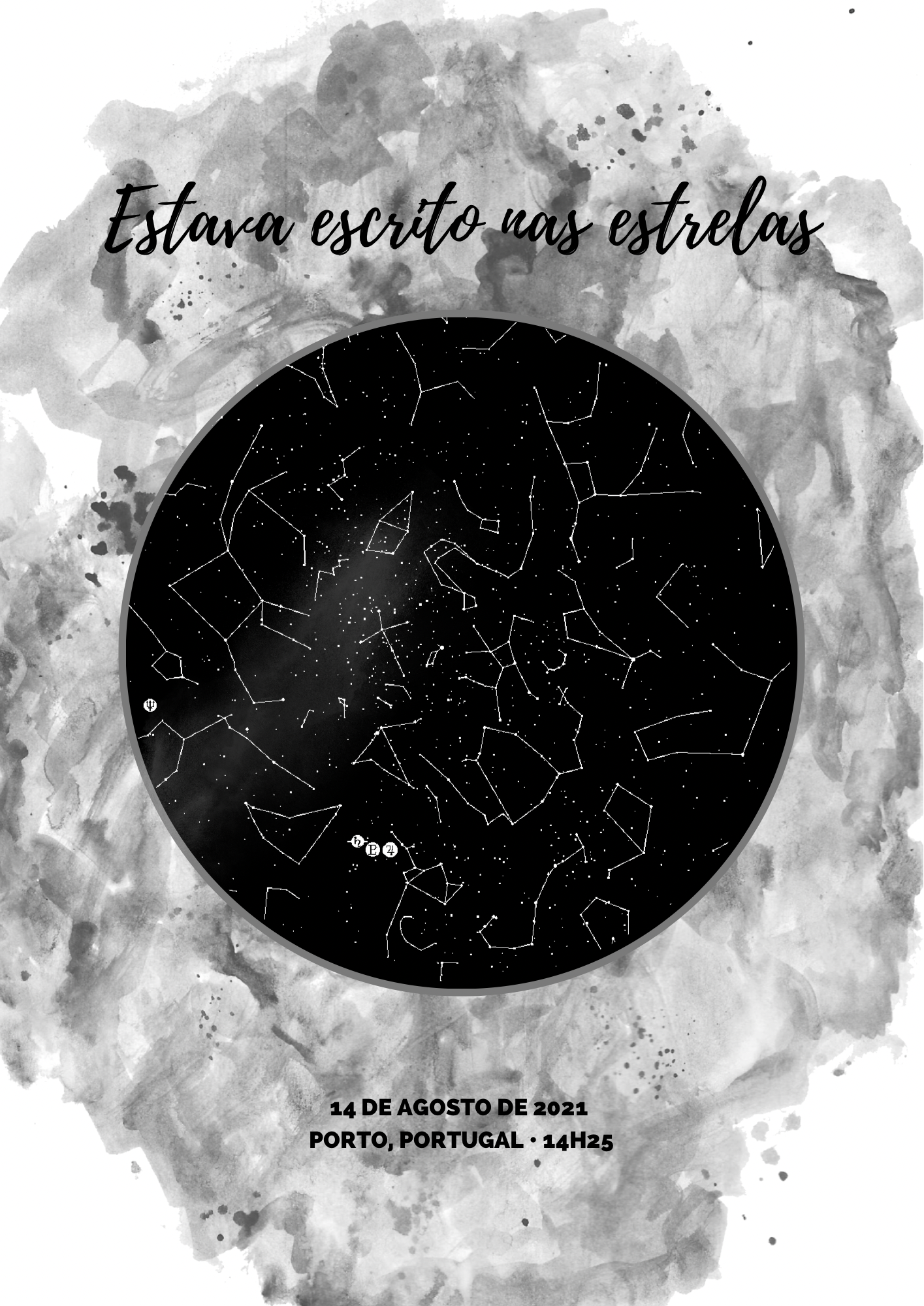 poster mapa das estrelas
