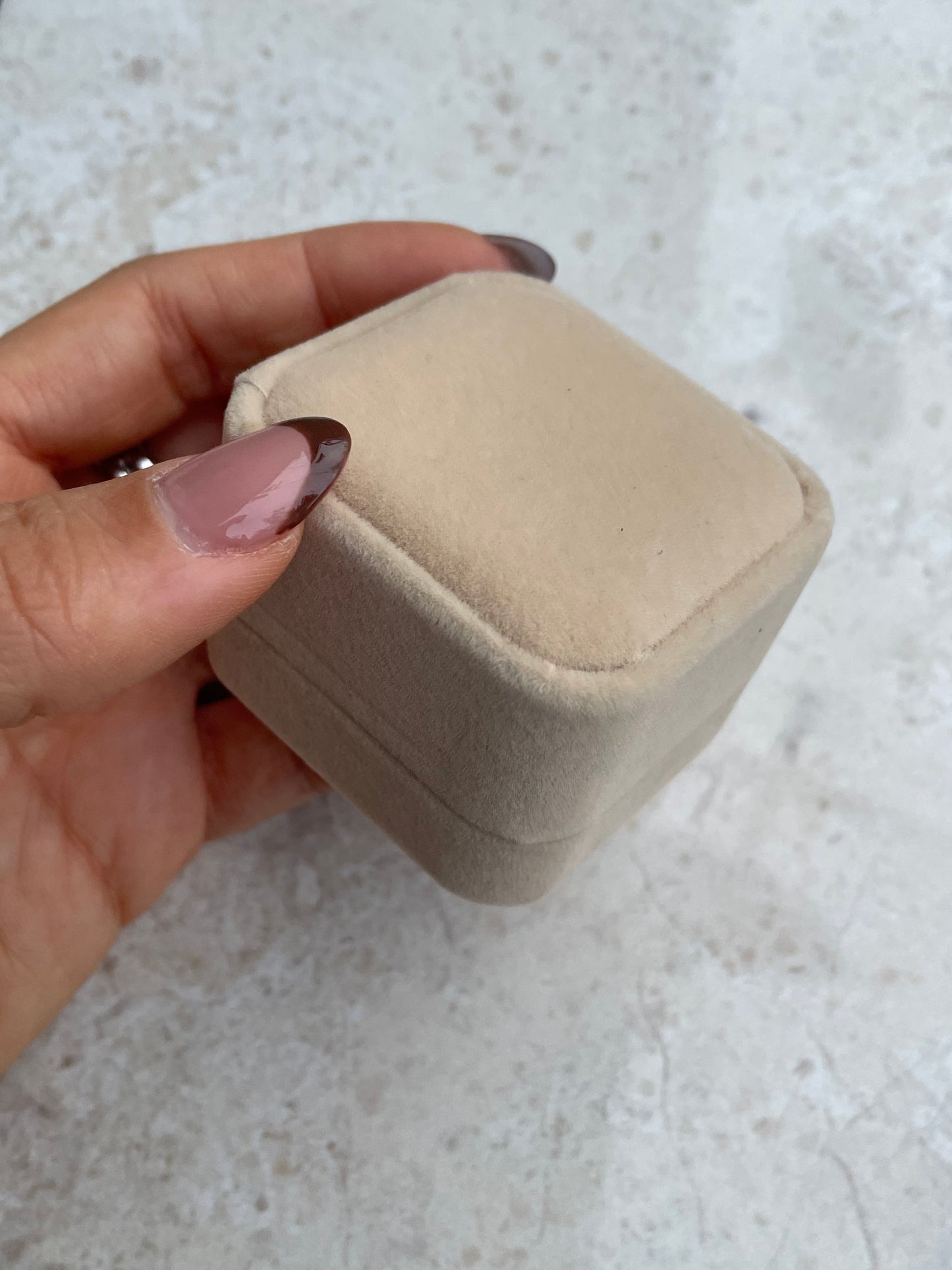 Caixa para anel bege