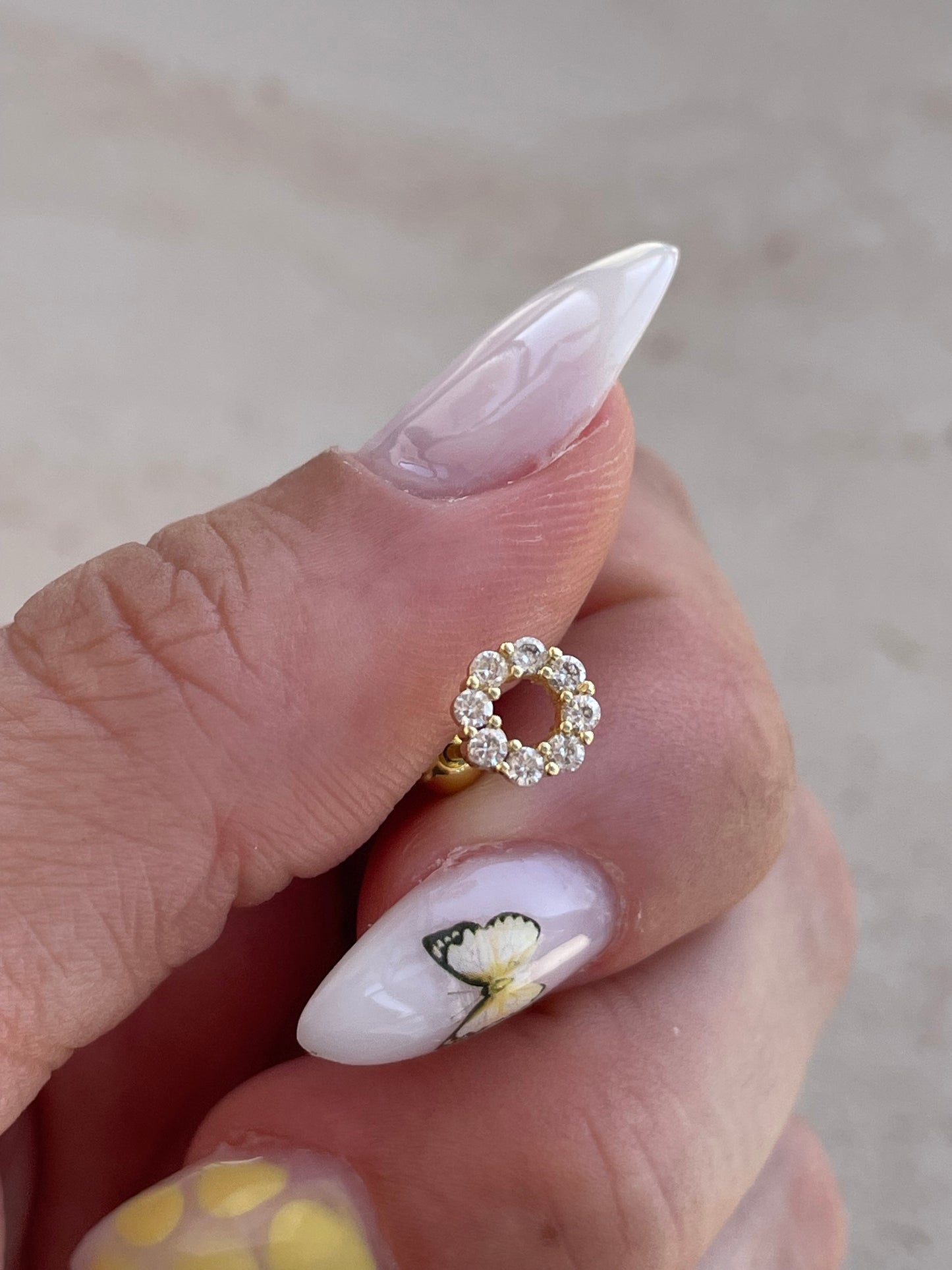 brinco piercing flor II