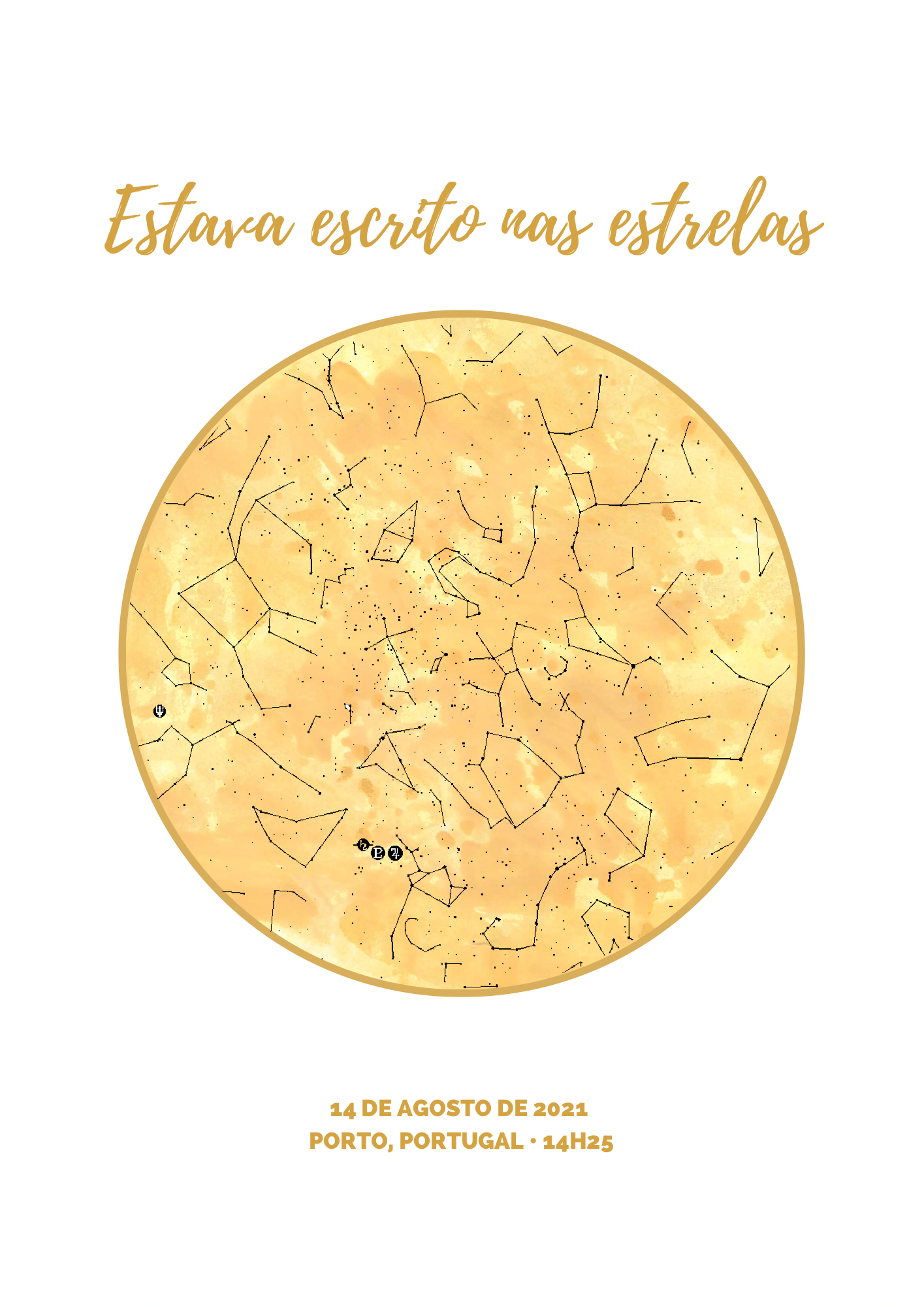 poster mapa das estrelas