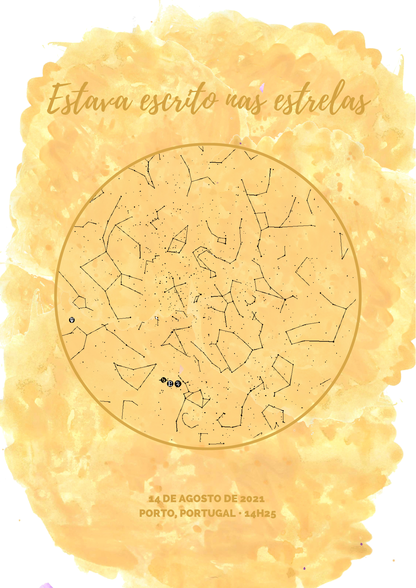 poster mapa das estrelas