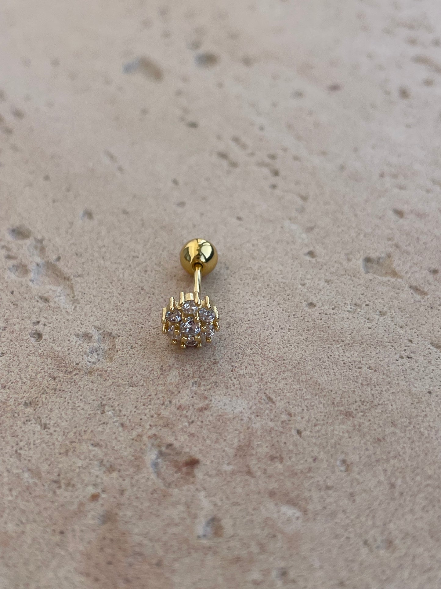 brinco piercing flor I